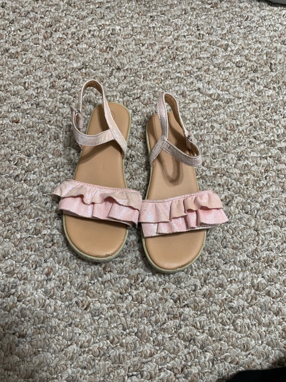 Cat & Jack Pink Ruffle Slingback Sandals